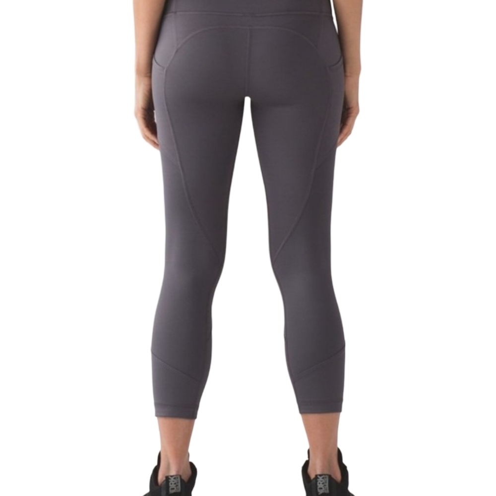 Lululemon All The Right Places Crop II (23") Dark Carbon Size 6 - Picture 2 of 10